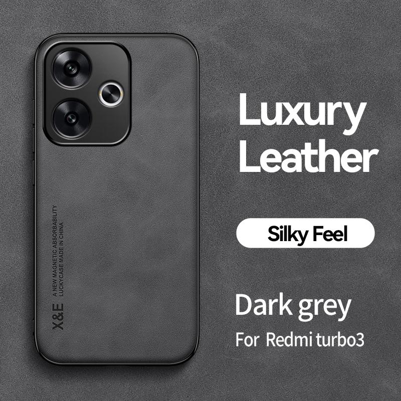 For Xiaomi Redmi Turbo3 Case Magnetic Holder Phone Case For Redmy Turbo3 Turbo 3 RedmiTurbo3 5G Shockproof Leather Back Cover