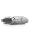Men's Plus Size White College Style Skate Shoes, Soft Cowhide Casual Trendy Sneakers