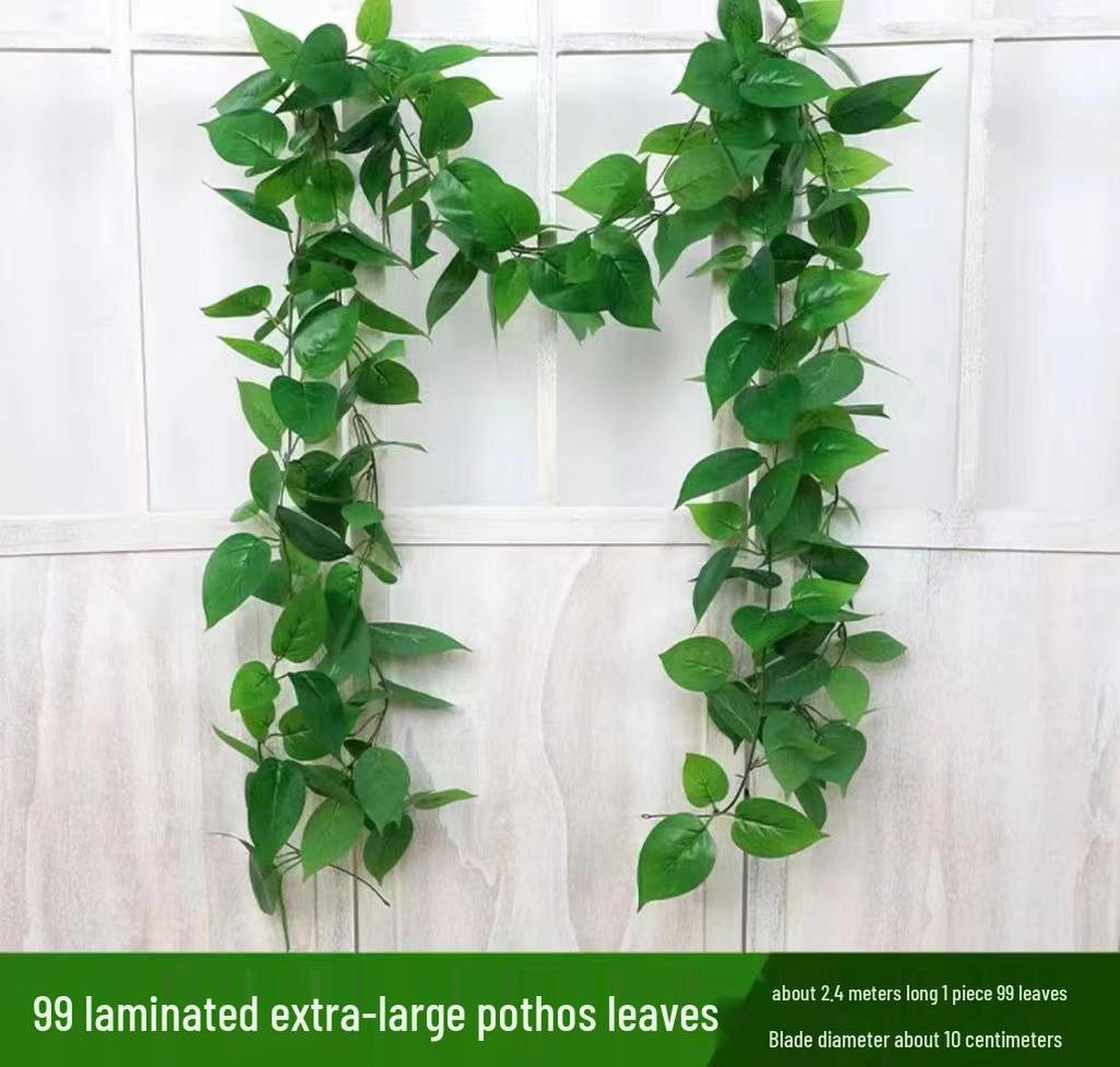 Large Green Fake Leaf Ornaments for Vines and Roof Décor