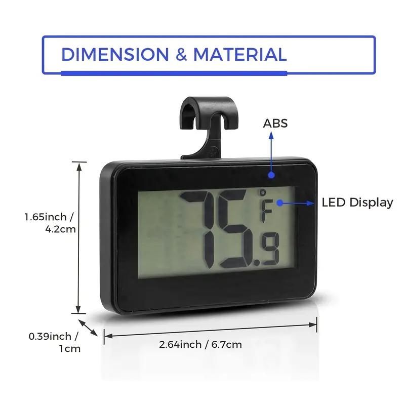 Digital Refrigerator Thermometer Multi Function Electronic Freezer Thermometer Household Frost Alarm for Kitchen