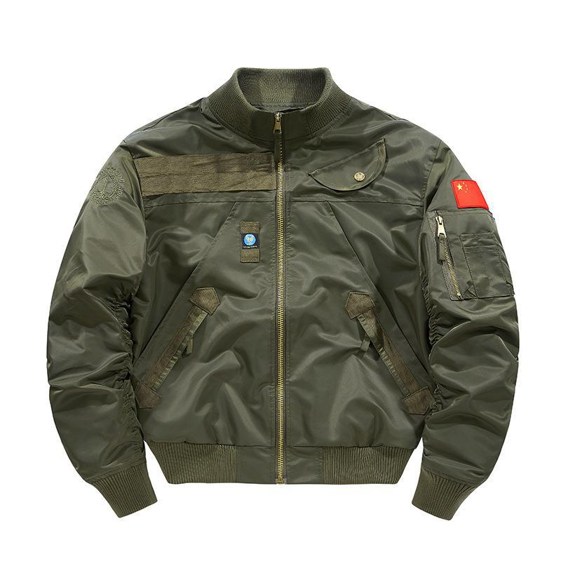 Autumn and Winter Air Force Pilot Single Jacket Men's Baseball Uniform Short Stand-up Collar Jacket