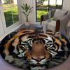 1pc tiger Printed Chair Rug for Home Office Use, Living Room Kitchen Game Room Round Carpet