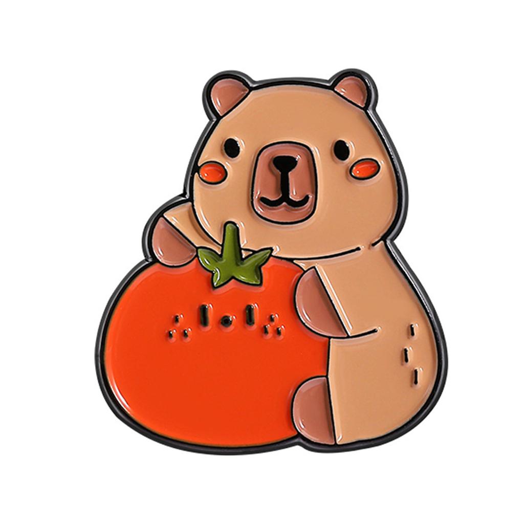 Lindos Pines Broches de Carpincho para Mochilas Ropa Accesorios DIY Regalos Kawaii Pines de Solapa Unisex con Temática Animal