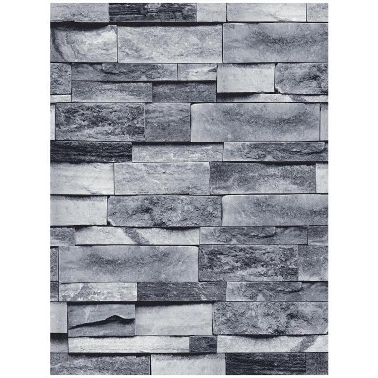 

Grey Stone Wallpaper Peel And Stick Wallpaper Self Adhesive Brick Wallpaper Removable Waterproof Decoration Sticker For Kitchen 1mx45cm