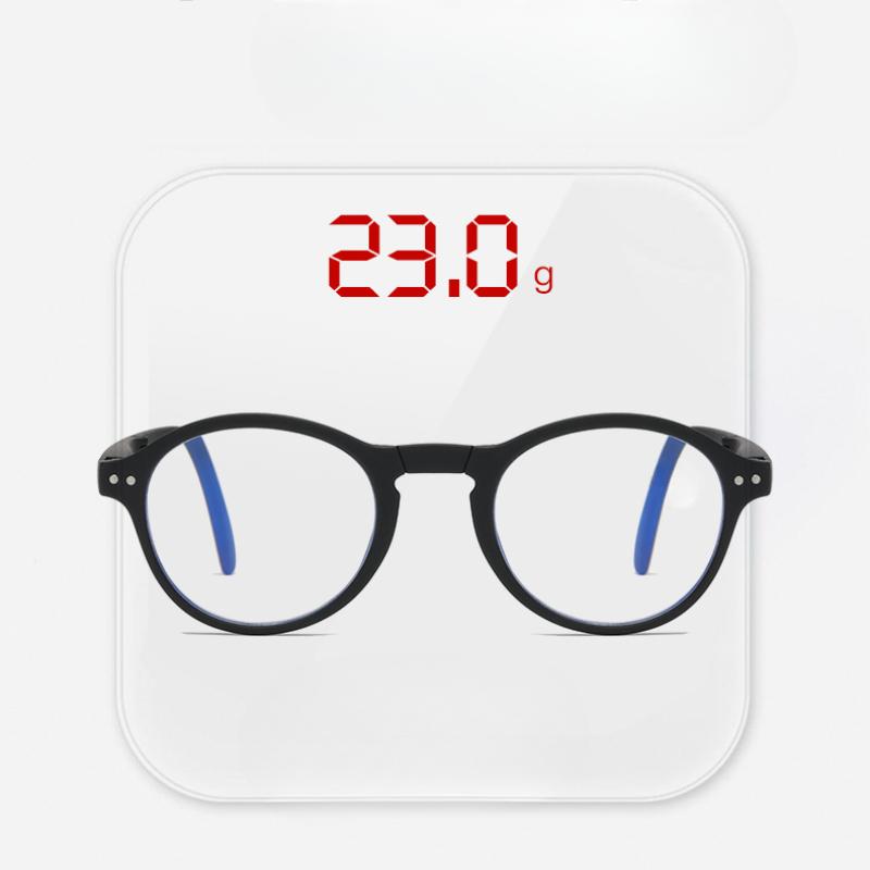Folding Rotundity Reading Glasses Portable Lightweight Men Women Presbyopic Eyeglasses Anti Blue Light Eyewear