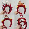 Red Zodiac Horse Headband - Cute Cartoon Accessory for Women and Children (Autumn/Winter Collection)