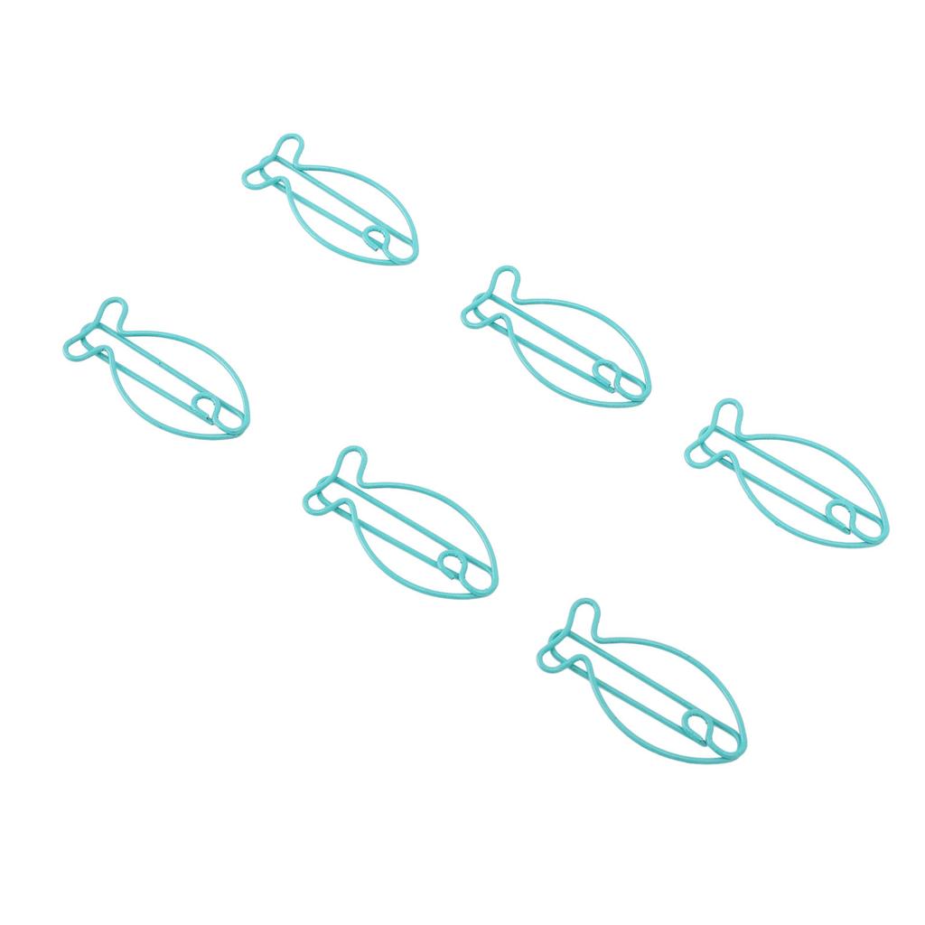 100pcs Paper Clips Multipurpose Cute Fish Shaped Exquisite Rustproof Metal Paper Clips for Home Scho