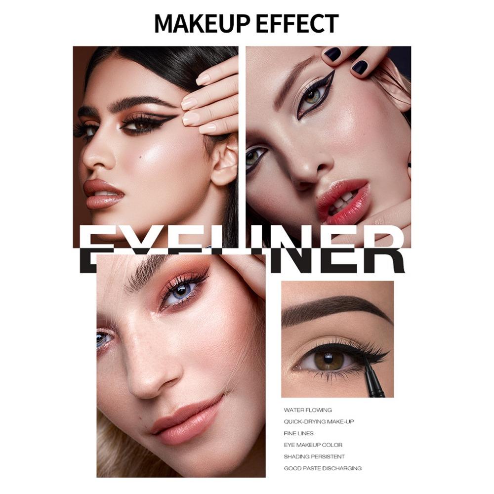 YANQINA Sum Eyeliner, Waterproof Sweat, Anti -sweat, Non -fainted Black Showy Eyeliner Pen