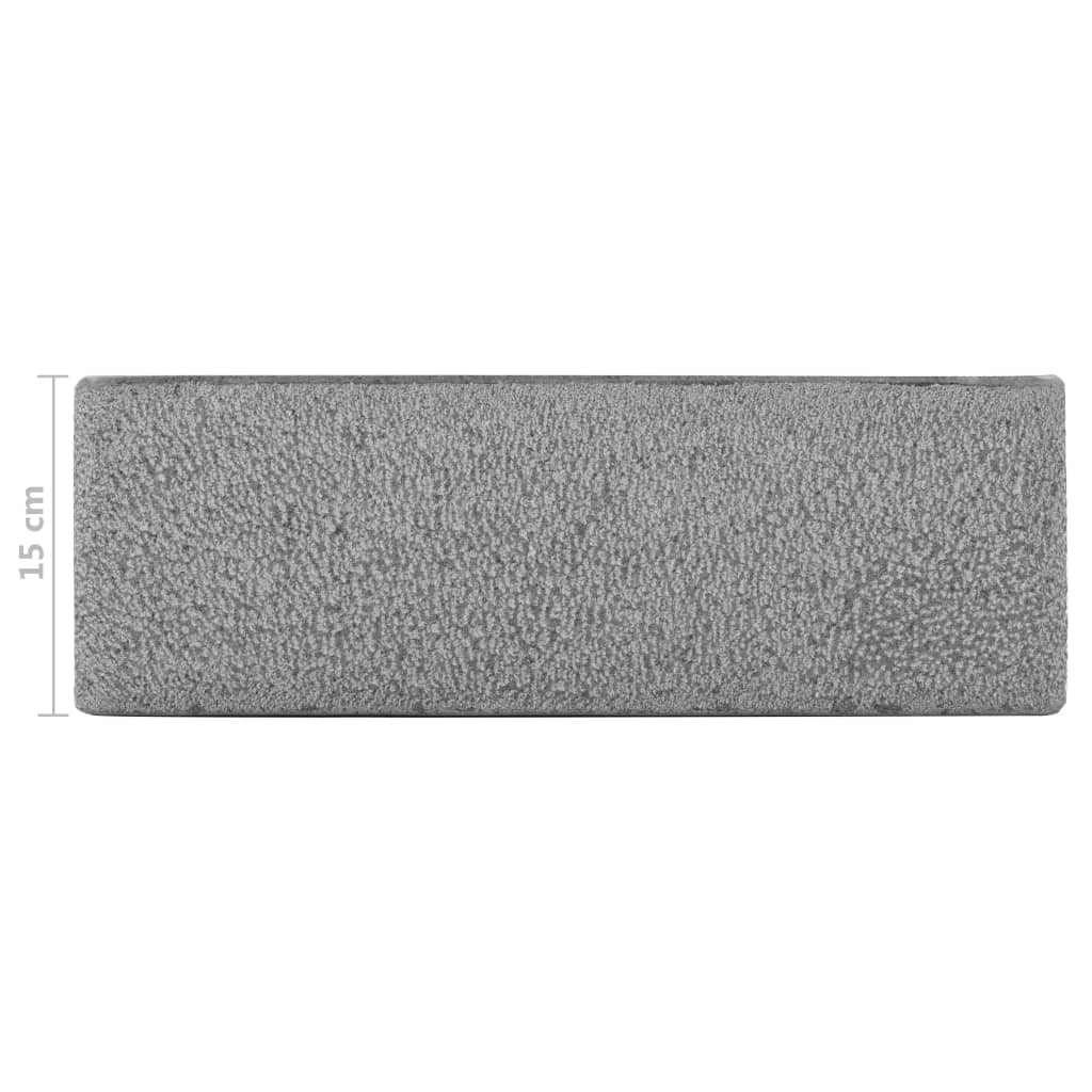 45 X 30 X 15 Cm River Stone Wash Basin Black