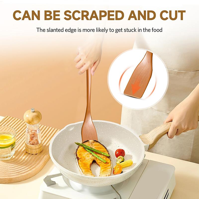 Wooden Spatula Rice Ladle Soup Spoon Kitchen Cooking Tools Natural Wood Is Safe And Durable For Home Restaurant Kitchens