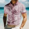 New Summer Digital Printed T-shirt for Men's Outdoor Leisure Fashion POLO Short Sleeved T-shirt