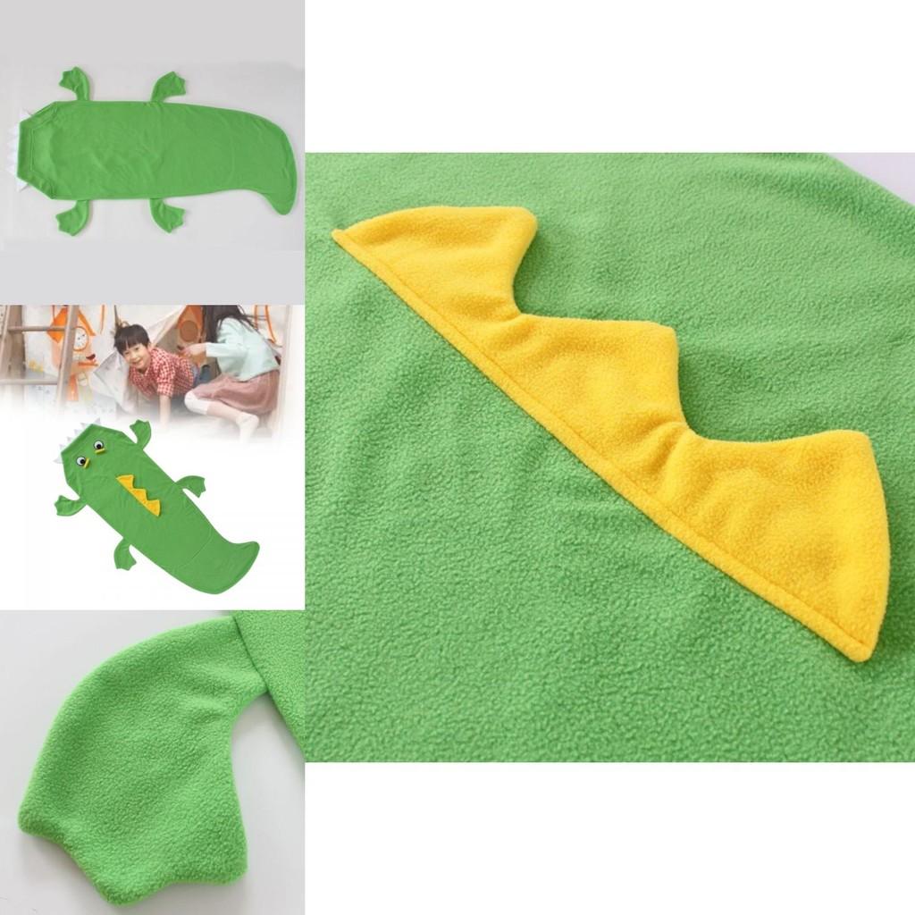 Green Crocodile Childrens Blanket Sleeping Bag For Winter Kids Use