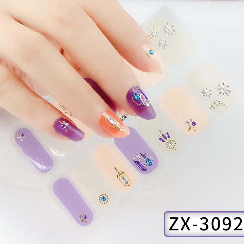 Three-dimensional Waterproof No-bake Gel Nail Varnish Film All Stick Japanese and Korean Wind Spring and Summer Nail Film Paper Nail Film Paper