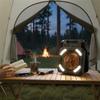 Solar Powered Fan with LED Light 5200mAh Battery Portable Polysilicon Panel Fan for Outdoor Camping Emergency Use