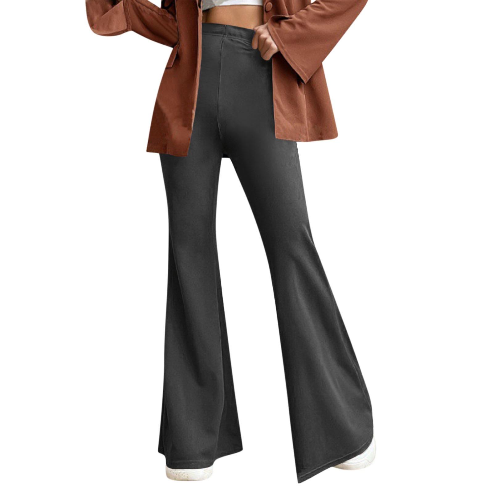 

Женские широкие брюки для йоги, удобные спортивные брюки для танцев с высокой талией, широкий эластичный карман L чёрный