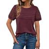 BFCCQB Camicette e camicie casual con scollo a maniche corte e alla moda da donna