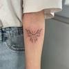 Tattoo Sticker Simple Butterfly Line Tattoo Sticker Disposable Temporary Tattoo Sticker