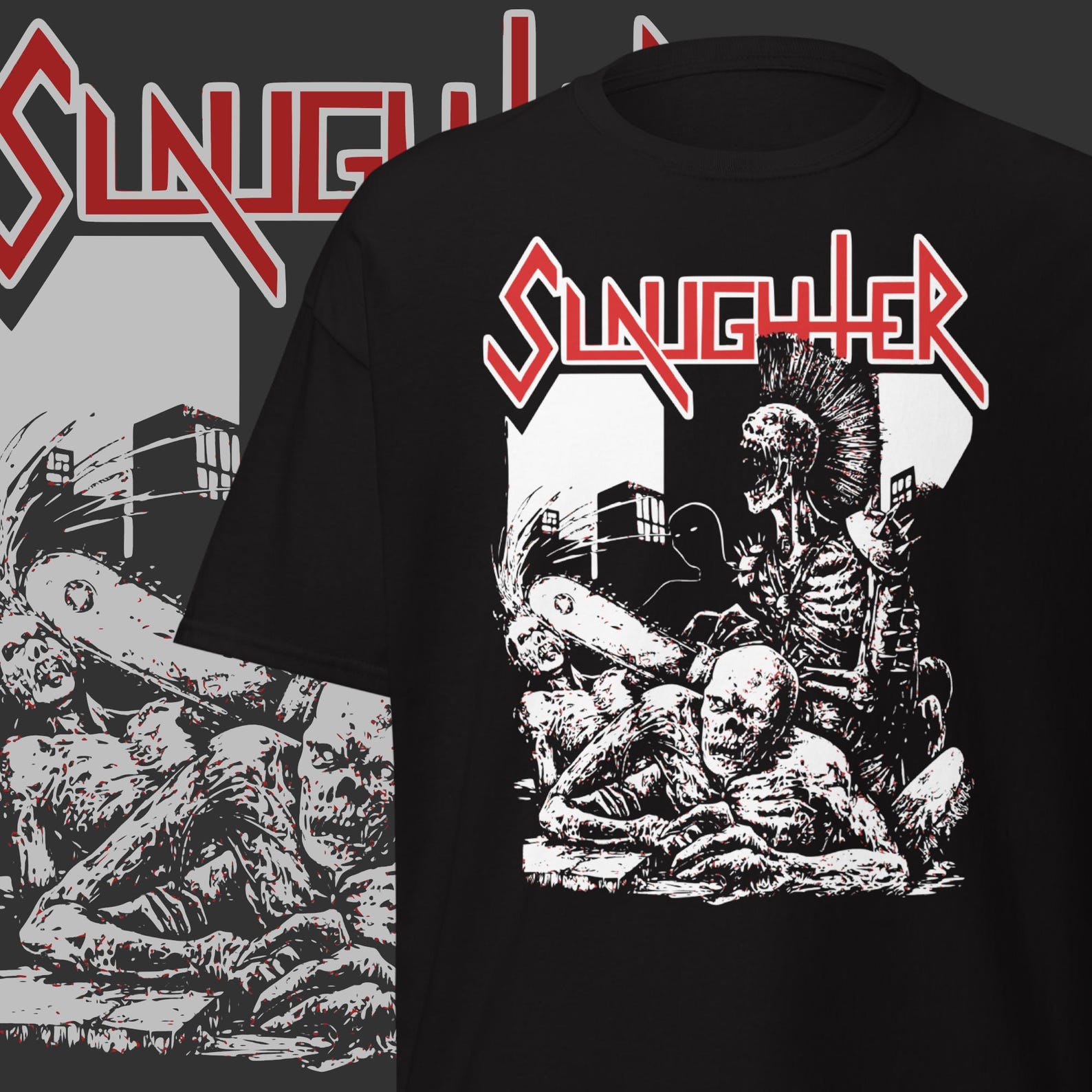 Slaughter Band T-shirt Classic Rock Tee 90s Vintage Clothing 4XL