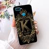 Transparent For Oppo A12 Case Cover Luxury Crown Aesthetic A-Z Letters 2D Flat Pattern Soft Casing For Oppo CPH2083 CPH2077