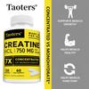 Taoters Creatine Hydrochloride Capsules Support Muscle and Immune Health 120 Capsules