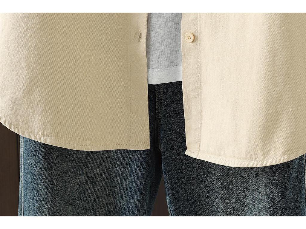 Women's Artistic Brushed Cotton Long-Sleeve Shirt, Autumn 2025 New Arrival, Loose Casual Mid-Length Top