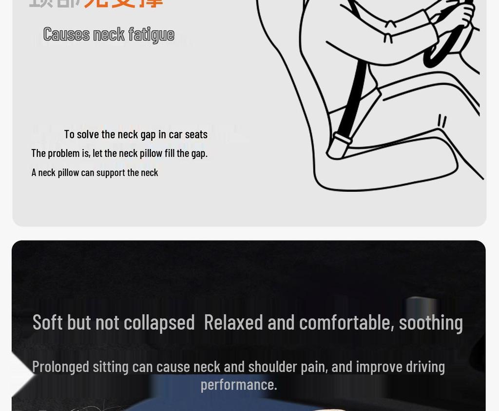 High-Grade Cute Neck Pillow & Lumbar Support for Tesla Seats
