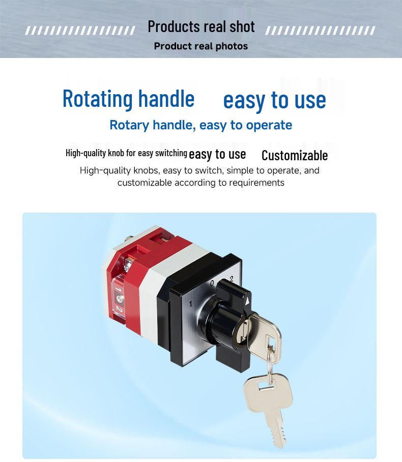 Zhuochao LW12-16/D0083.1Y Three-Gear Locking Changeover Switch