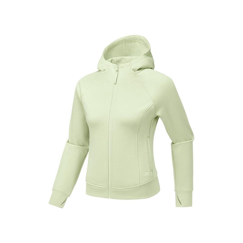 Skechers Basic Sports Series Breathable Warm Comfortable Skin-Friendly Trendy Versatile Jacket Women Jacket P425W068-05Y8 S