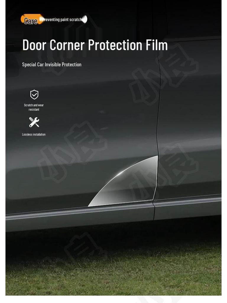 Ideal L8 Car Door Corner TPU Protection Film - Transparent, Front & Rear Triangle Area Paint Shield.
