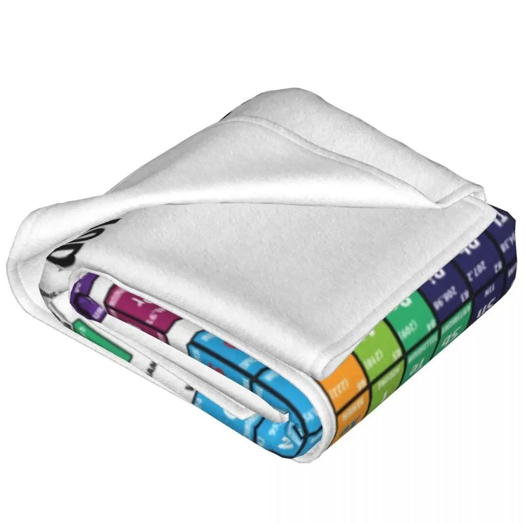 Periodic Table Of Elements Chemistry Warm Soft Blanket Nature Camping Throw Blanket Spring Flannel Bedspread Sofa Bed Cover