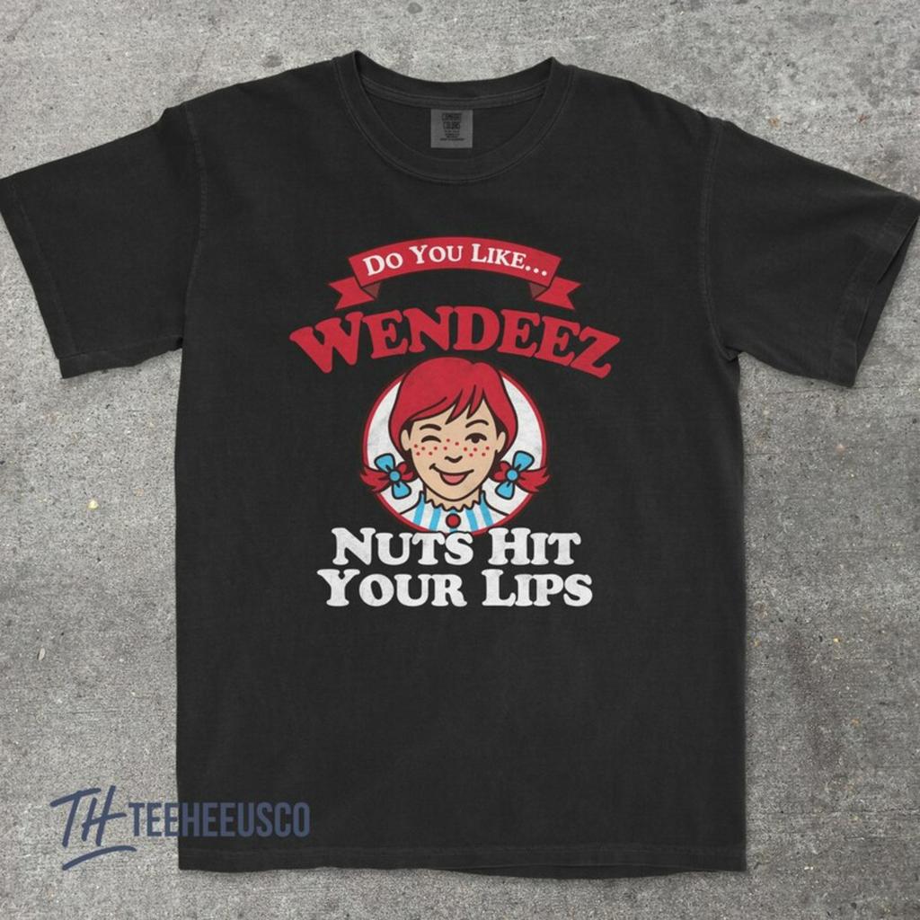 Wendeez Nuts Hit Your Lips Comfort Colors T Shirt Retro Meme Funny Graphic Tee Embarrassing Joke Shirt Casual Unisex Gift Top