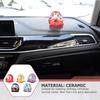 FRCOLOR Daruma Doll Miniature Daruma Traditional Ceramic Good Luck Zen Prosperous Colorful Car Auspicious Interior Souvenir for New Set Figurines,