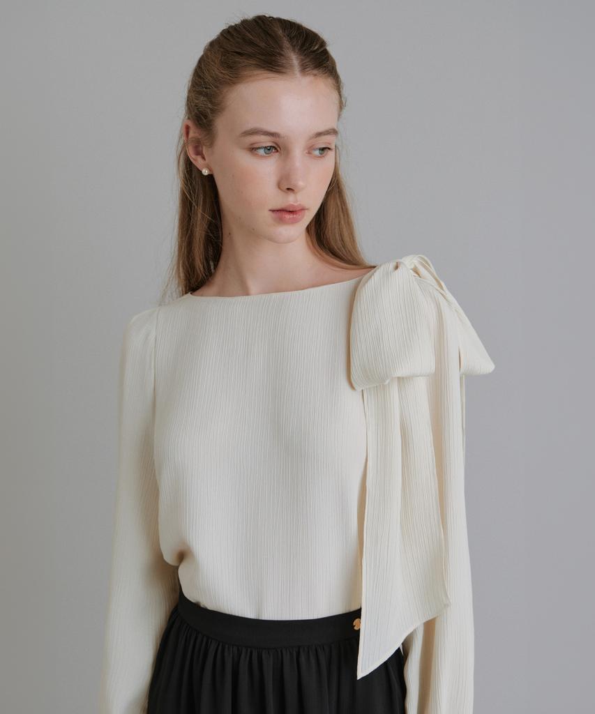 TOWAV Mun Tie Blouse_Cream