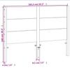 Headboard Wax Brown 160 Cm Solid Pine Wood