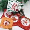 5pcs Christmas Apple Bag Drawstring Christmas Eve Gift Bag Apple Gift Bag Flannel Apple Bag