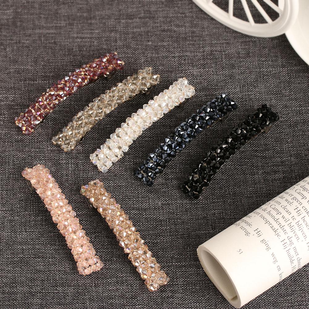 Girls Bling Women Crystal Rhinestone Hair Clip Barrette Hairpin
