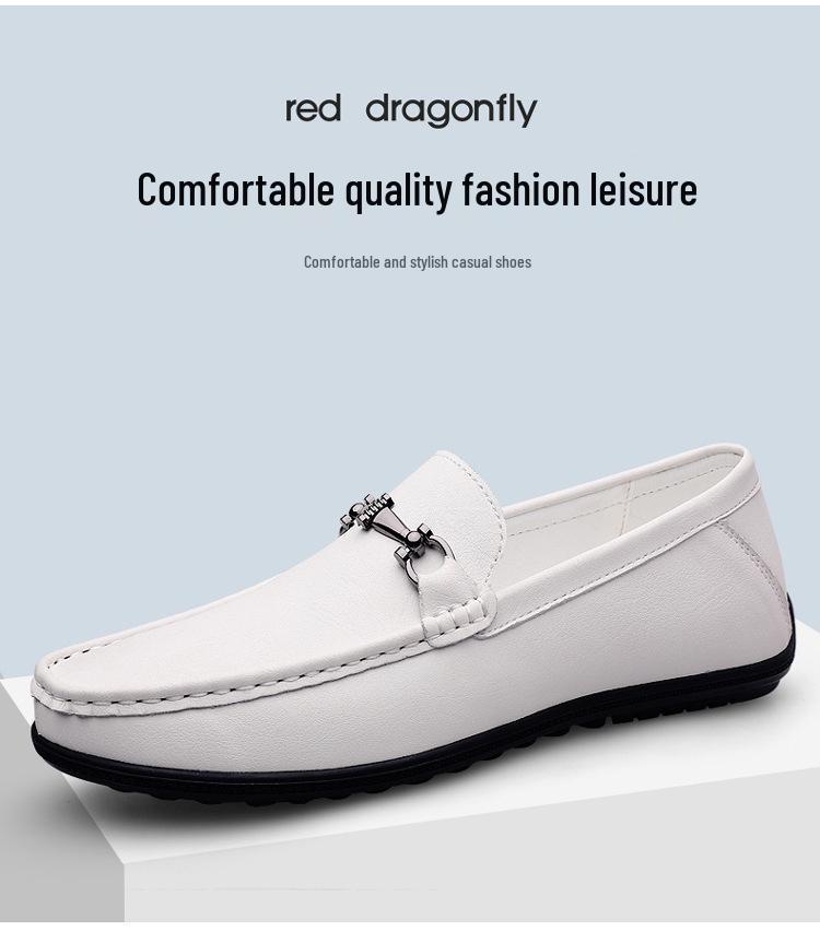 Men's Breathable Slip-on Leather Driving Shoes - Soft Sole, Small & Large Sizes Available