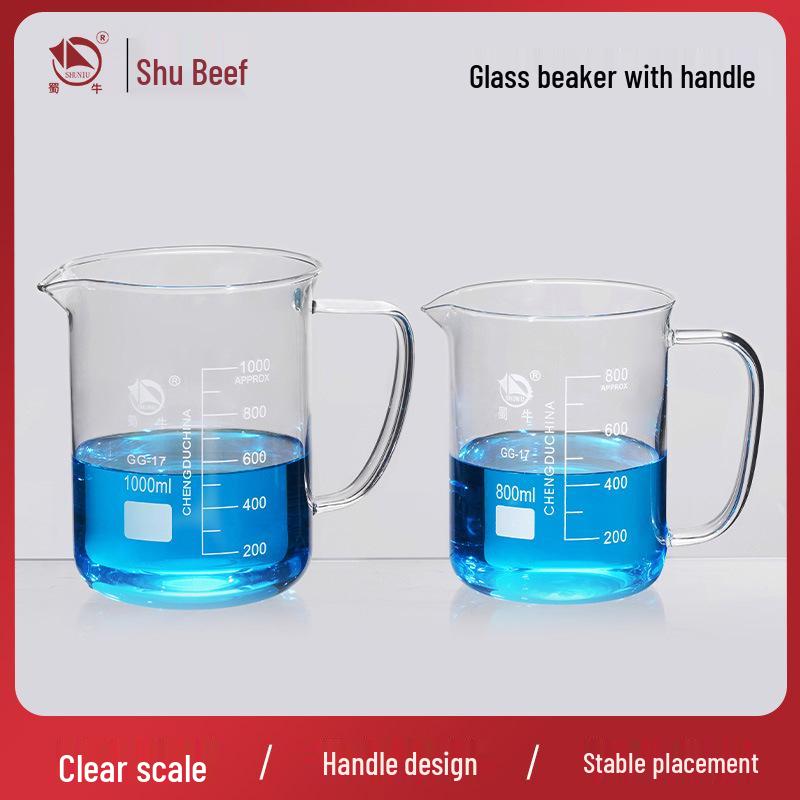 

High-Temperature Resistant Glass Beaker with Handle - 250/500/1000ml Beaker with Handle 250ml