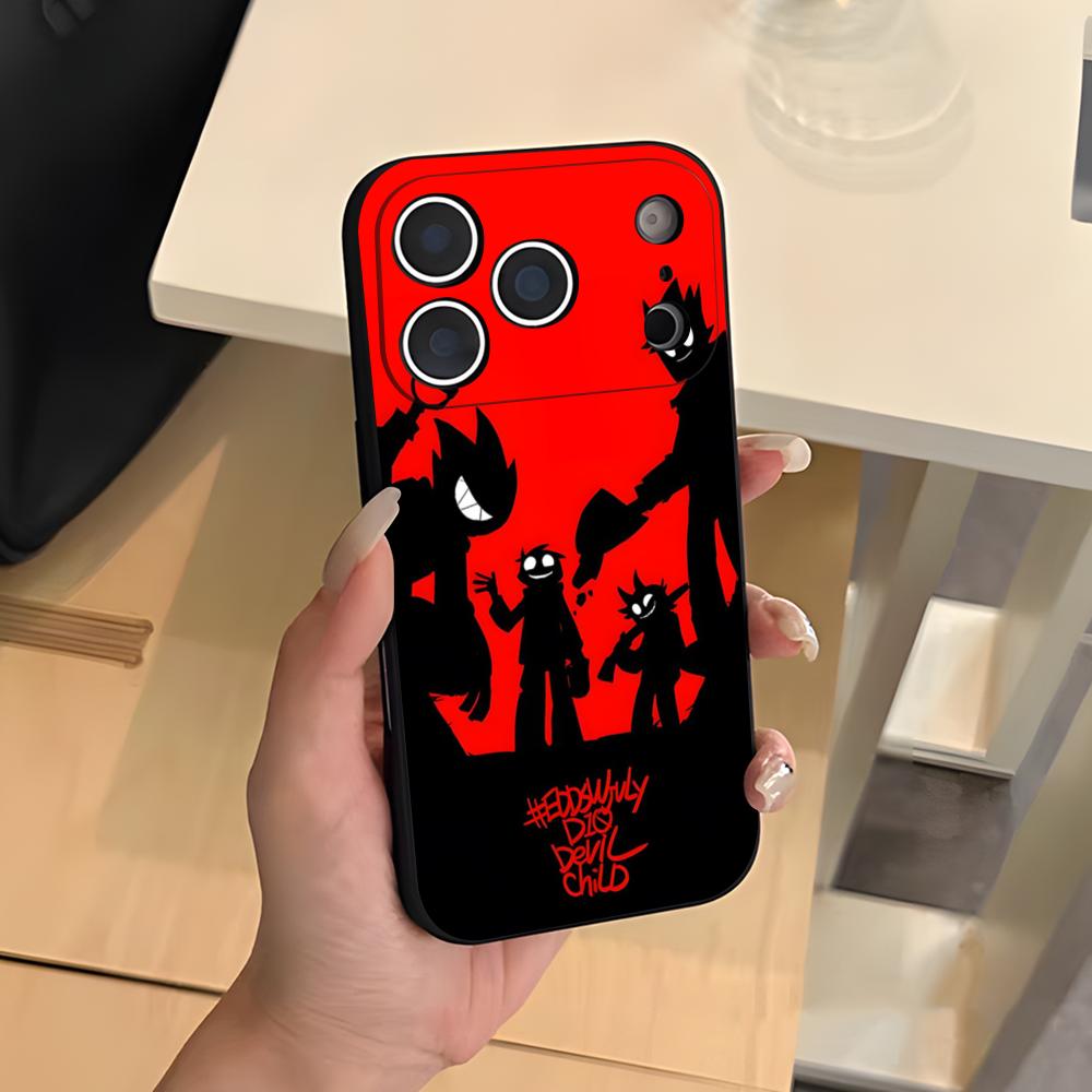

E-EddsworldS Anime Phone Case For IPhone 17 Air 16 E Pro Max 15 14 13 Mini 12 Pro 11 Max Plus Black Soft Shell iPhone 16