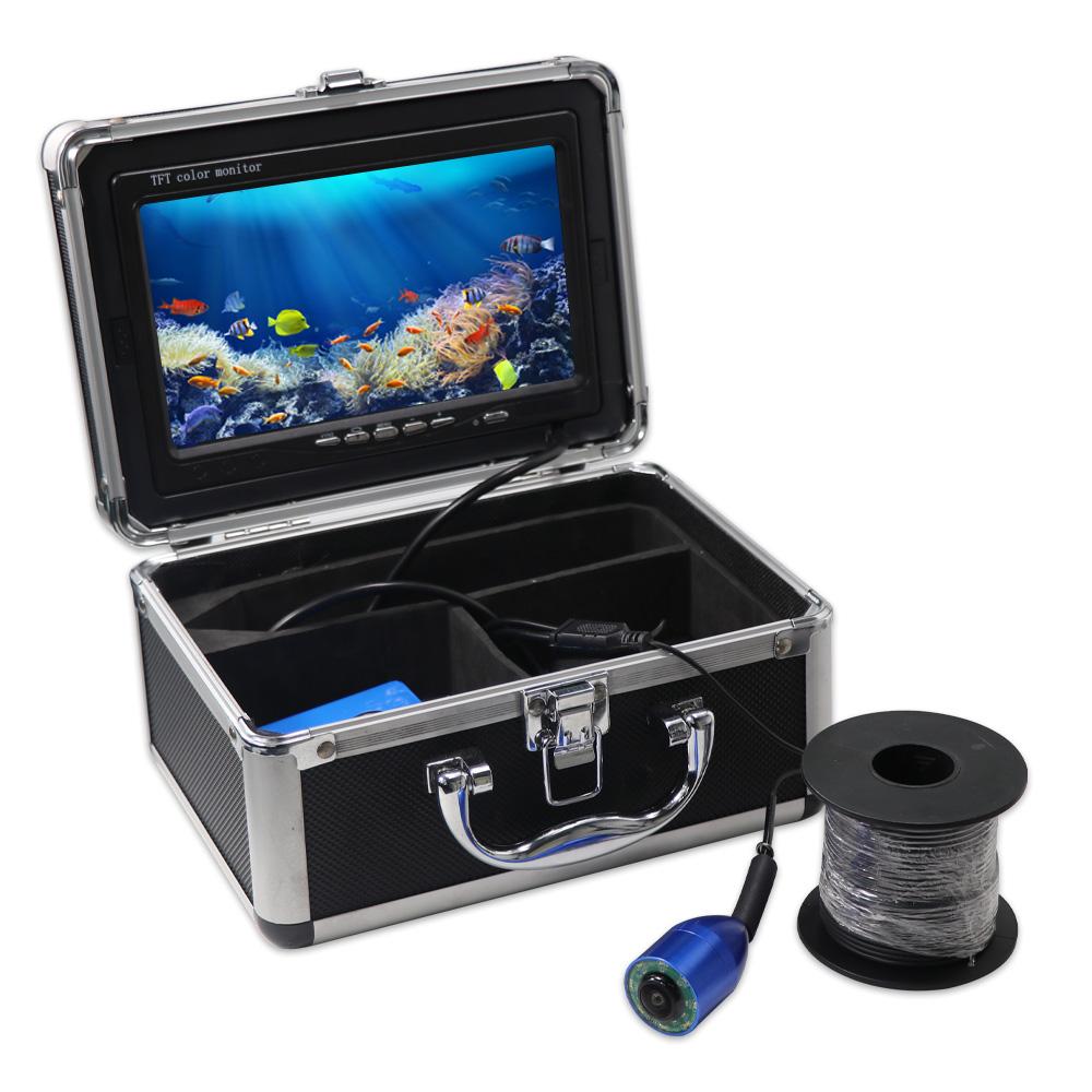 7 Inch Underwater Fishing Camera Wide-angle Infrared Night Vision HD Fish Finder 24PCS Portable1000TVL Monitor
