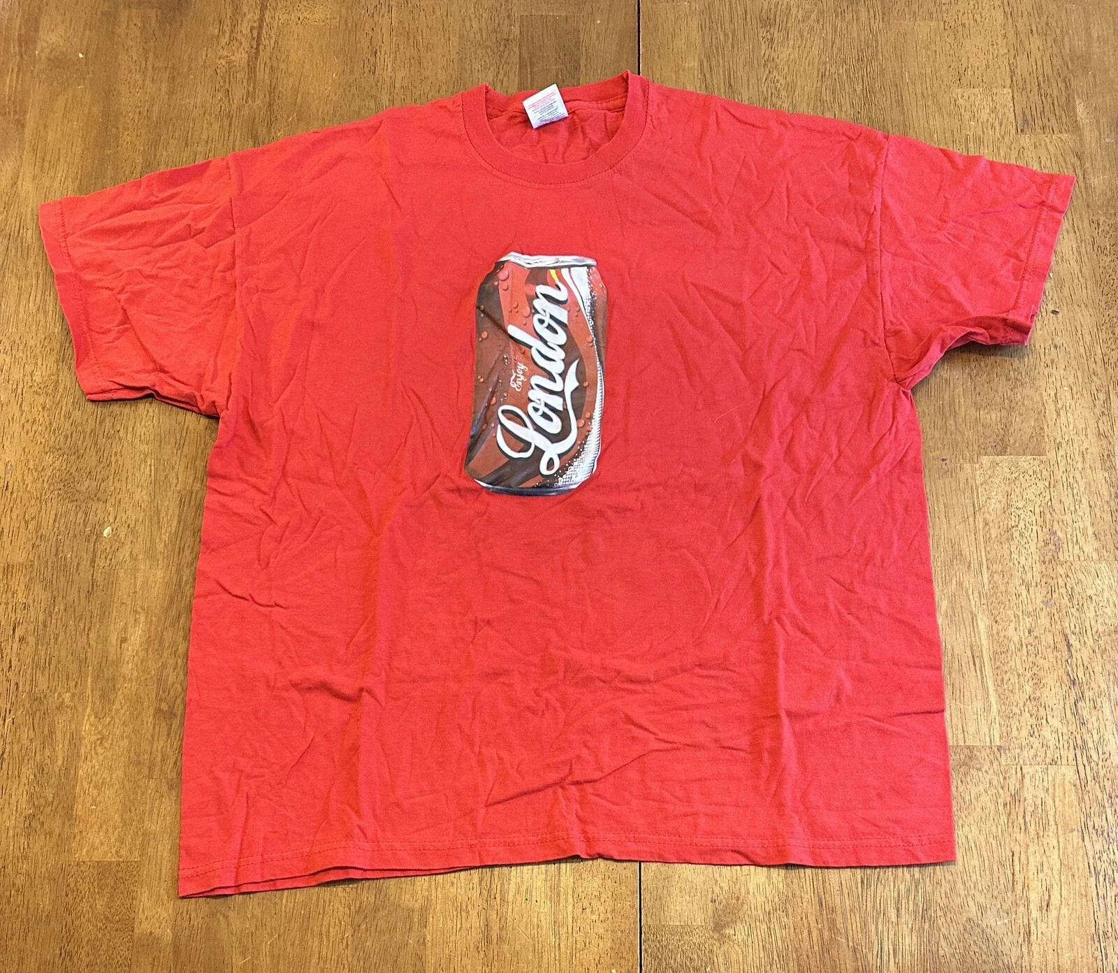 Винтажная футболка Coca Cola Лондон XL S