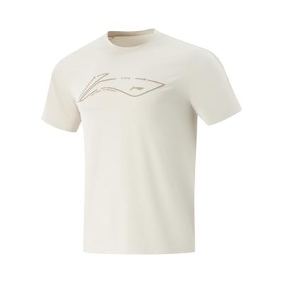 Li Ning Comfortable Simple Round Neck Pullover Casual Sports Short Sleeve T-Shirt Men Tops Silver-Gray ATSV267-4