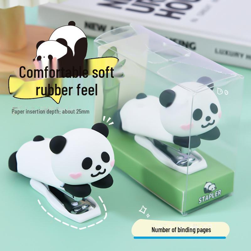 Panda Baby Stapler - Cute Cartoon Design, Portable & Easy-to-Use for Students