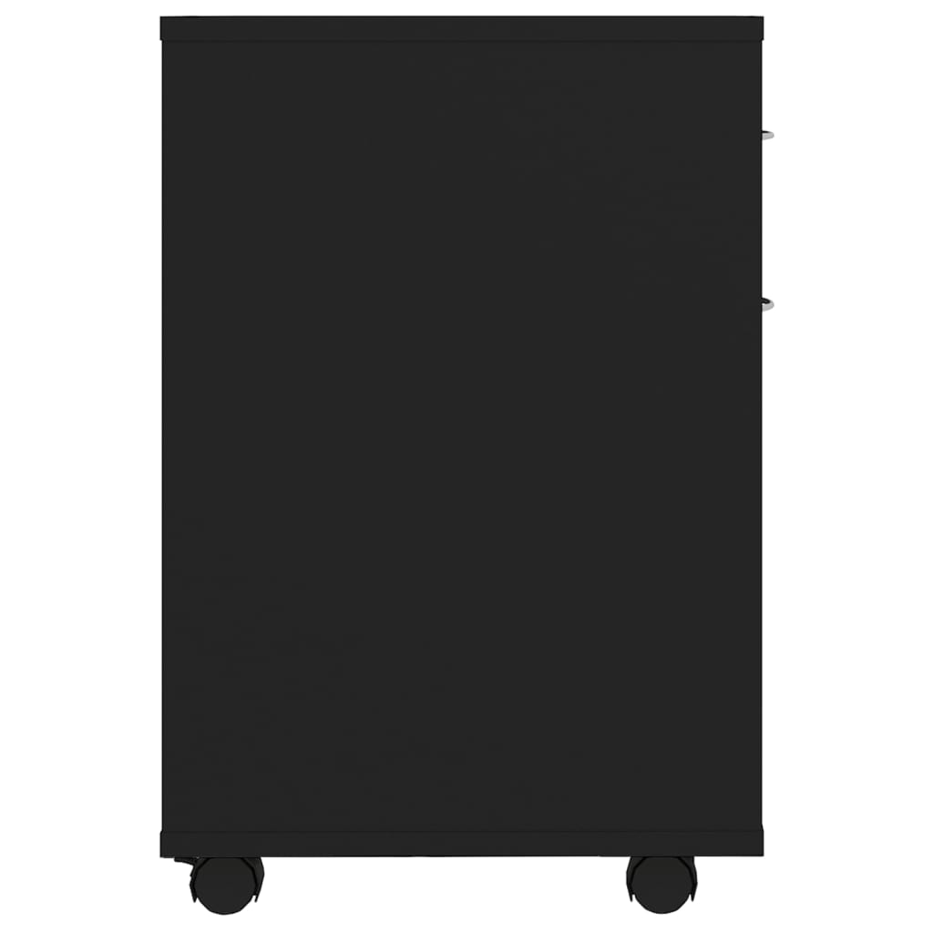 Mobile Cabinet in Black 45 x 38 x 54 cm Particleboard