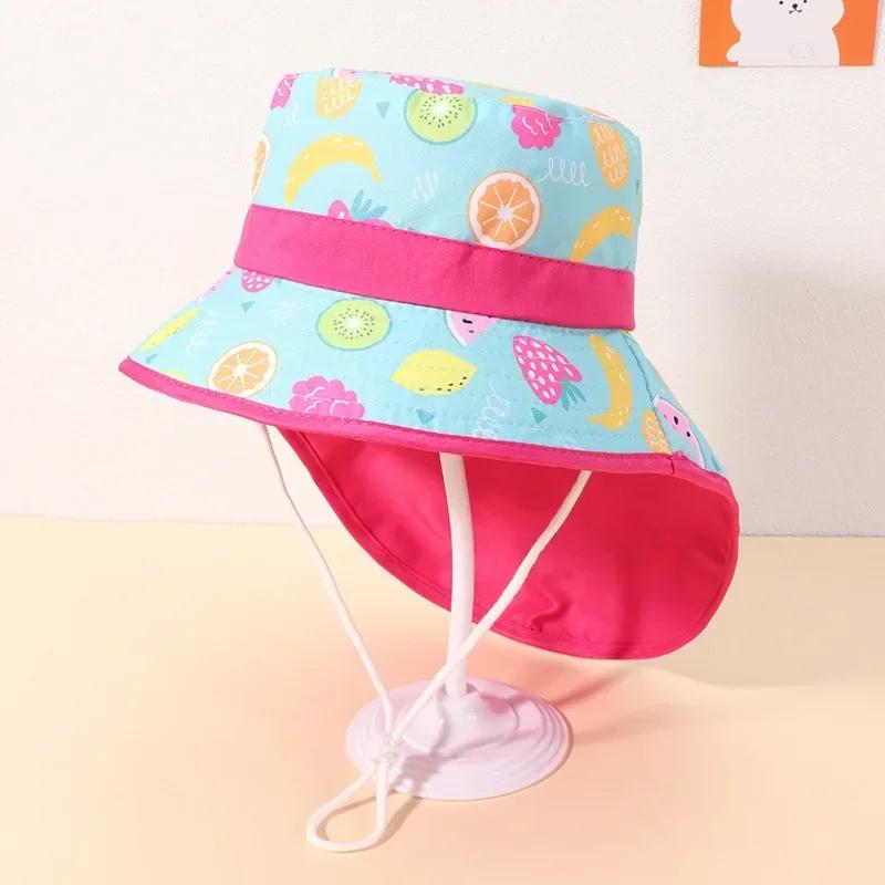 Spring Summer Cotton Baby Sun Hat for Girls Boys Baby Bucket Hat Outdoor Children UV Protection Beach Hat