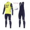 Thermal Long Sleeve Cycling Jersey Bib Tights Set Road Bike Riding Winter Warm Fleece-Lined Performance Gear