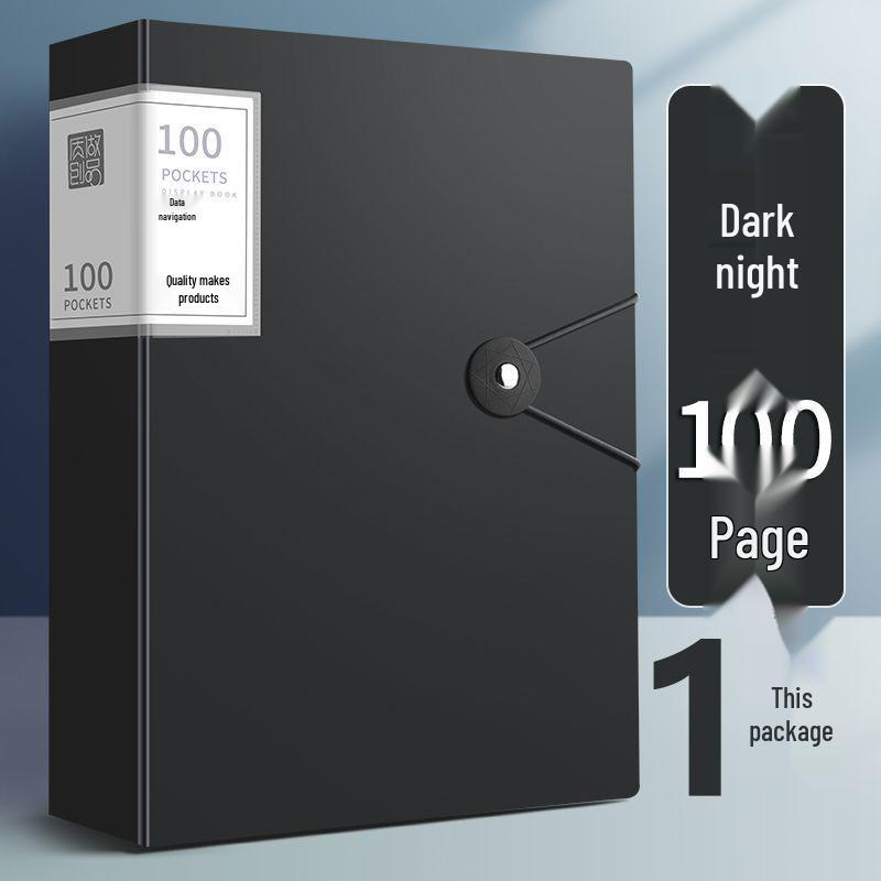 Transparent A4 Document Folder with Insert Pages for Office, Meetings, Contracts, Student Papers, and Certificates