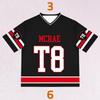 2026 New Tate Mcrae T8 Football Jersey Women's Y2k Fashion Casual Sweatshirt Concert Comfortable And Versatile Hot Girl Top