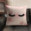 Abstract Painting Beauty Makeup Eyes Pillow Case Double-Sided Printing Short Plush Sofa Cushion Cover Bedroom Bedside Pillow