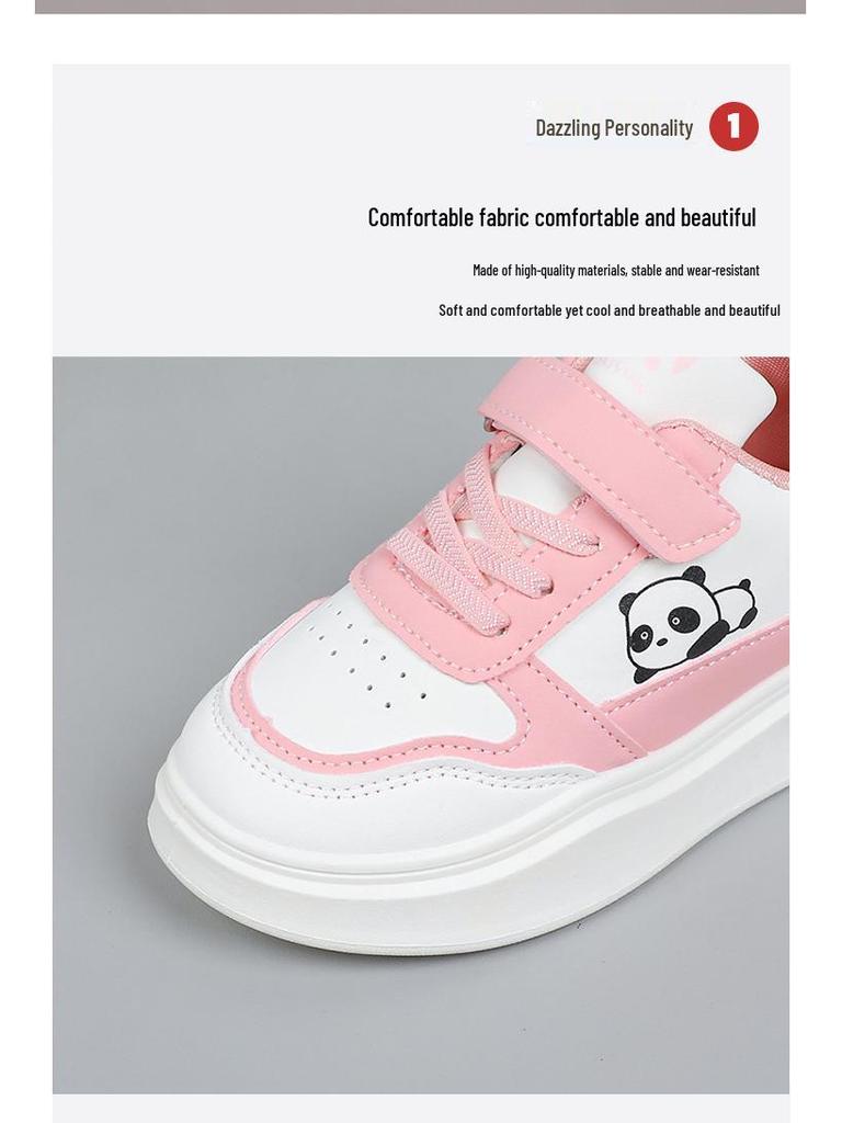 2025 Autumn Girls' White Skate Shoes: Versatile, Non-slip, Casual Running Sneakers